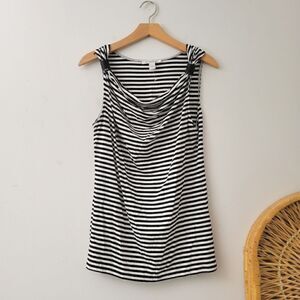 Kenneth Cole New York Black and White Striped Top NWT S